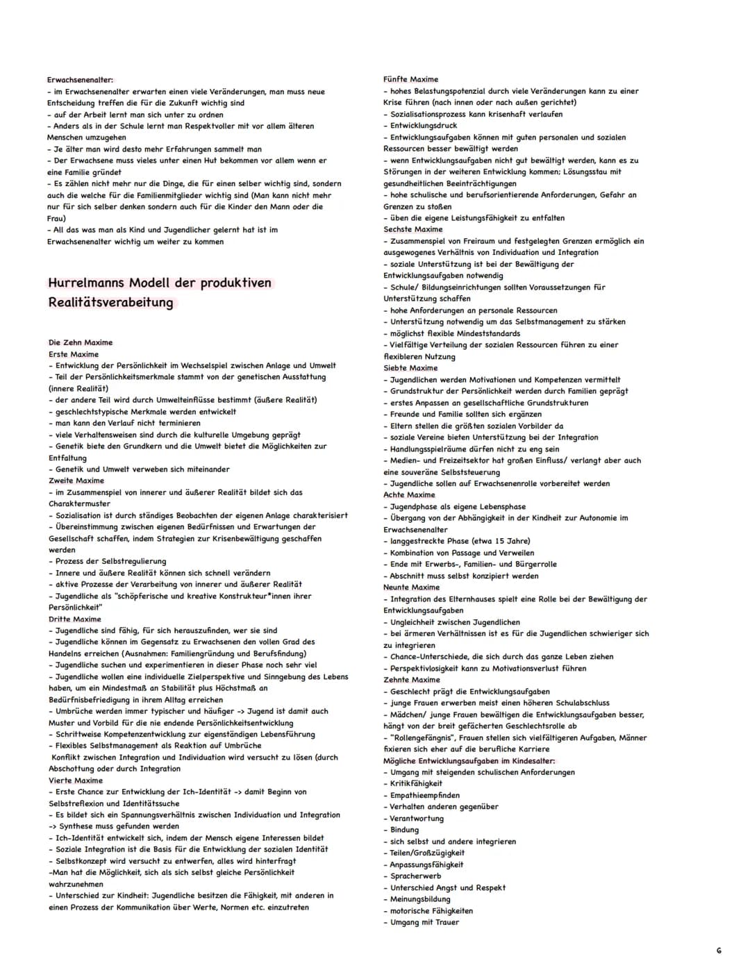 Pädagogik Abitur Zusammenfassung
Themen:
1. Kohlberg (1)
2. Erikson
(2)
3. Erziehung in der Familie (2-4)
4. Soziale Netzwerke (5)
5. Mead (