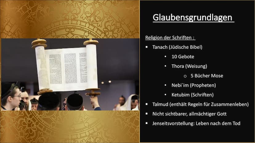 Das Judentum Gliederung
Allgemeines
Glaubensgrundlagen
Erscheinungsbild
Grundgzüge des
Judentums nach
Höffe
Heilige Städte &
Orte
Ethische
G
