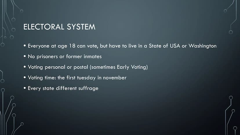 POLITICAL
SYSTEM OF THE
USA
THE POLITICAL SYSTEM USA
FROM VICTORIA AXT MAIN POLITICAL INSTITUATIONS/THEIR POWER
• USA is a federal constitut