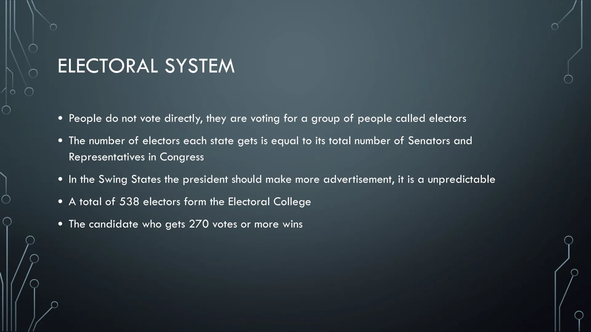 POLITICAL
SYSTEM OF THE
USA
THE POLITICAL SYSTEM USA
FROM VICTORIA AXT MAIN POLITICAL INSTITUATIONS/THEIR POWER
• USA is a federal constitut