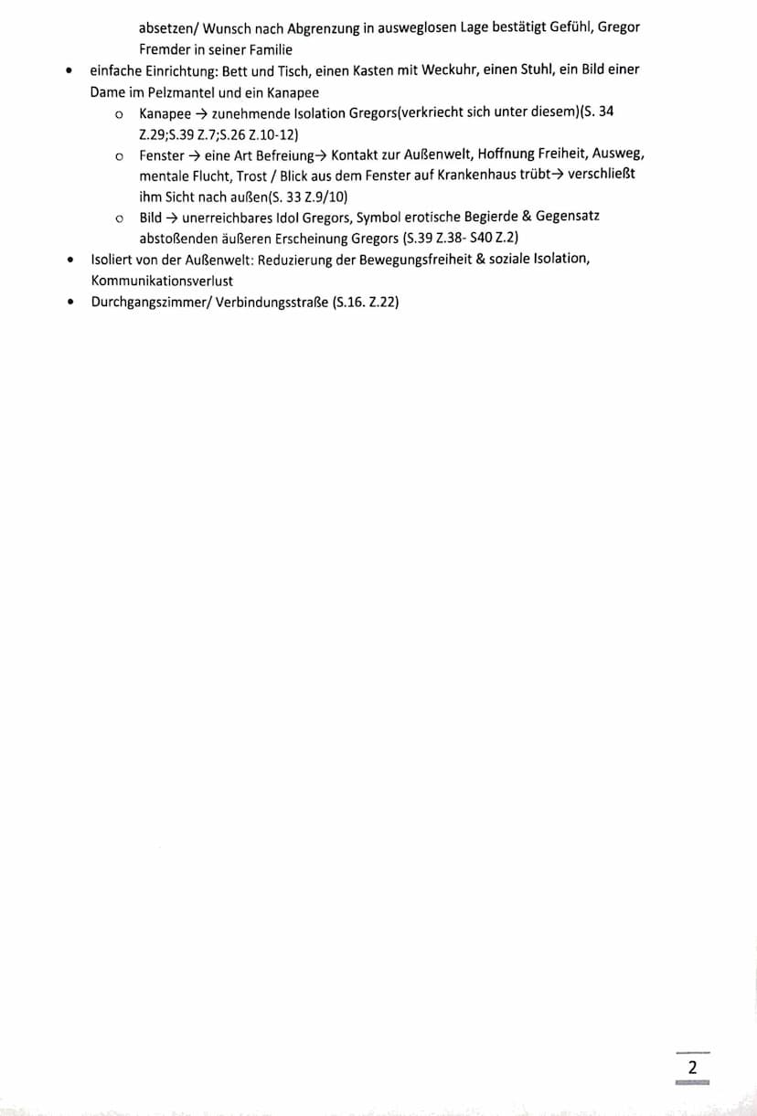 Wohnung allgemein:
●
Vorzimmer:
●
Verbindung zur Außenwelt (S. 19 Z.12-15)
● aktive Handlungen
●
●
●
Wohnzimmer:
●
Küche:
Handout: Die Wohns