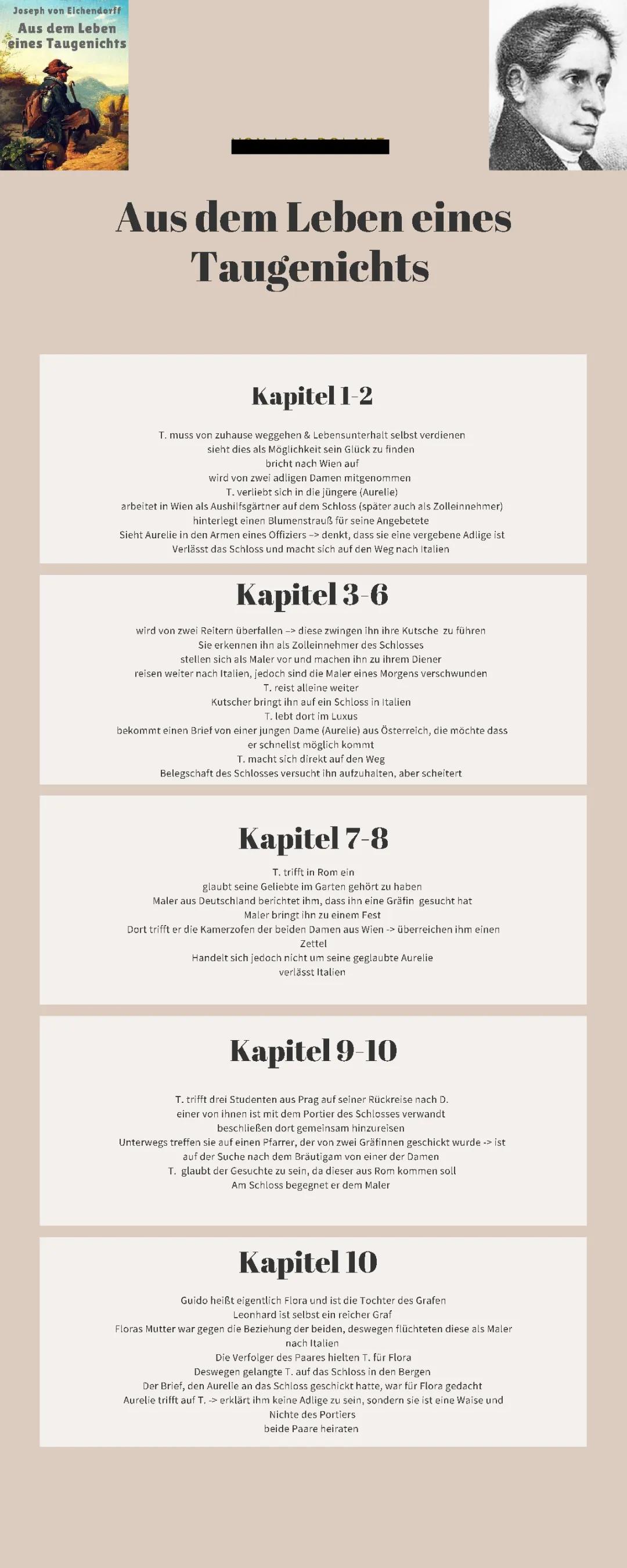 Aus dem Leben eines Taugenichts- Handout 