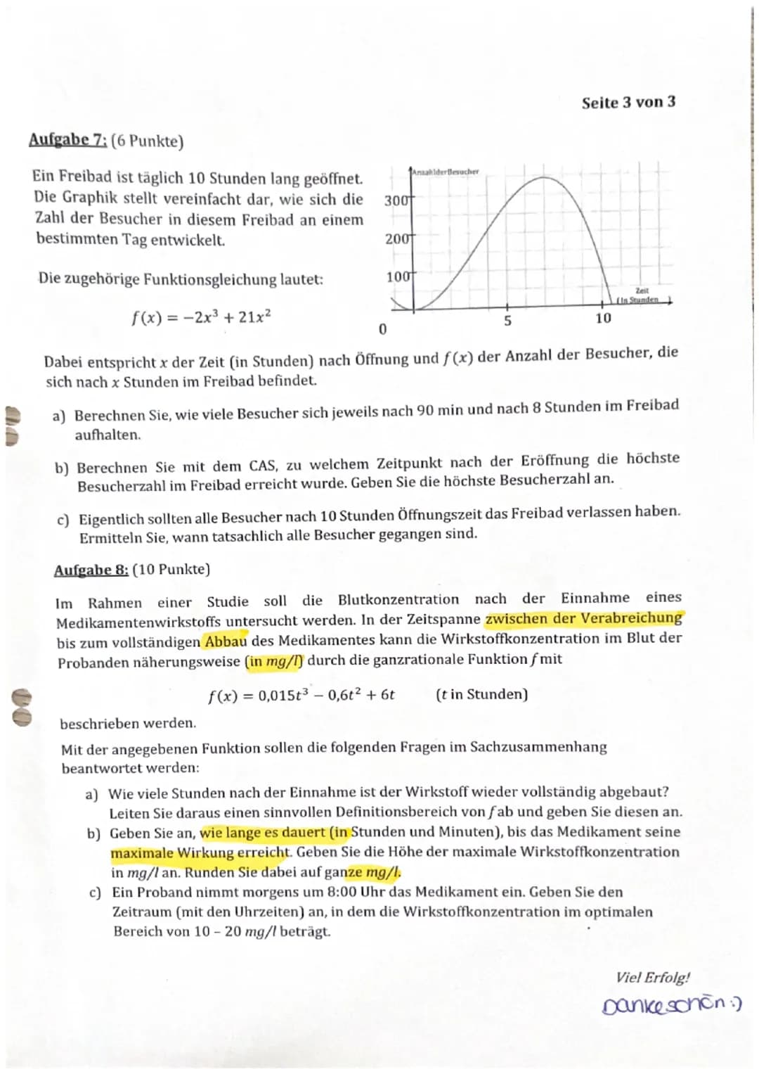 Name:
: Ceylan
(Dauer: ins
A
U UU
Hinweis: Bei den Aufgabenstellungen Bestimmen Sie rechnerisch“ oder „Berechnen Sie"
ist die Darstellung de