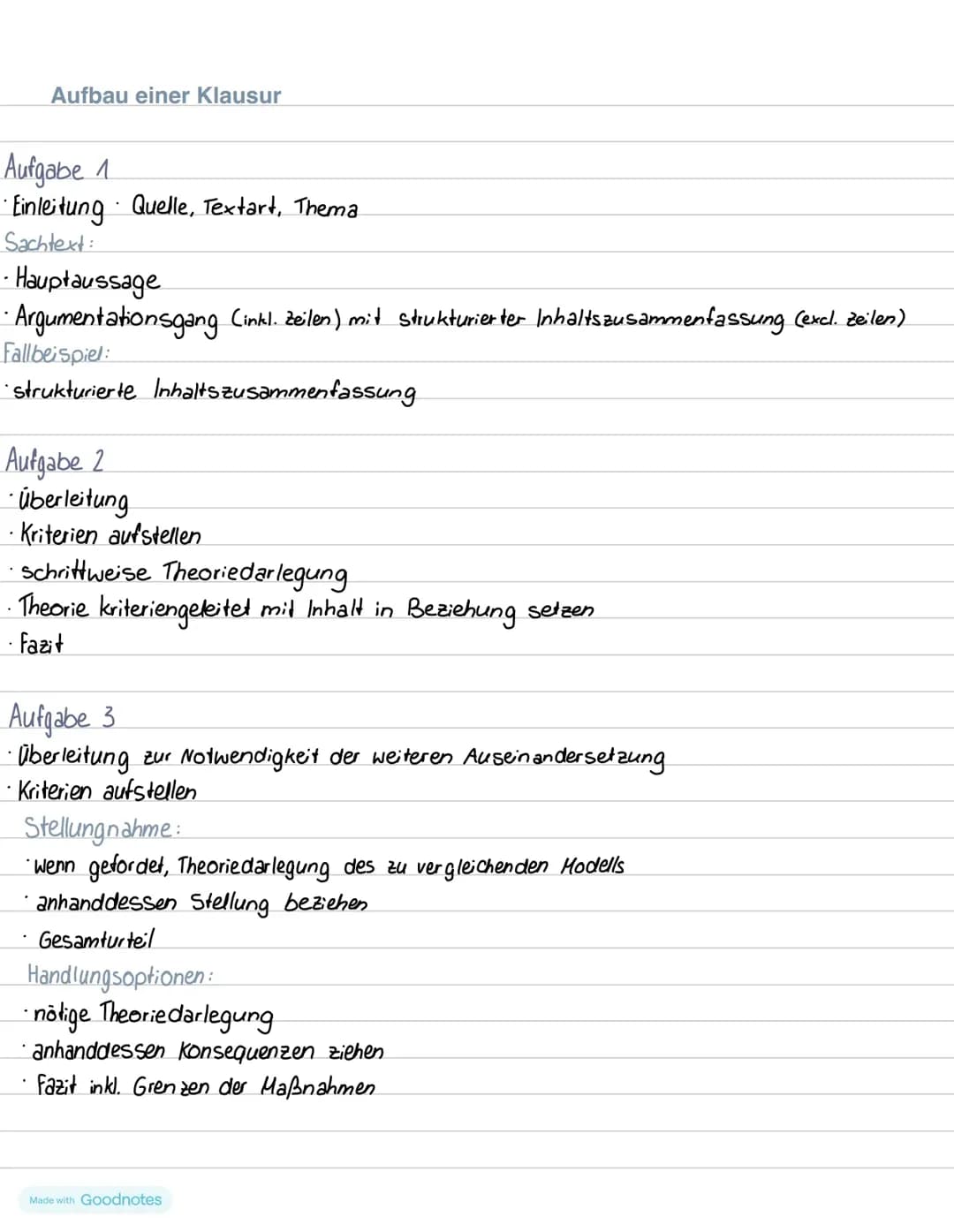  Pädagogik GK Lernzettel Abitur: alle Theorien NRW 2024