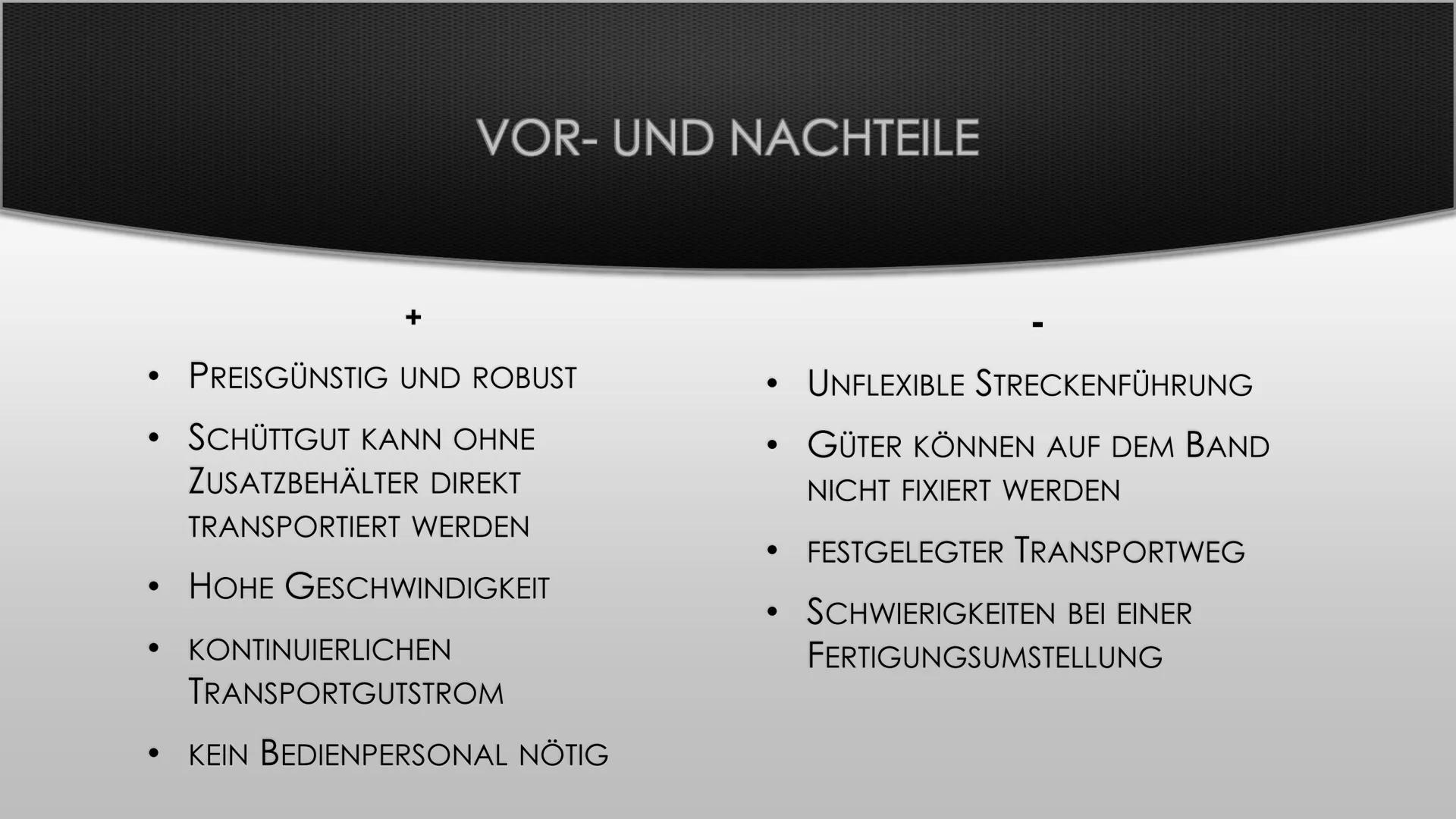 Bei den Gliederbandförderern, die zu der Gruppe der Kettenförderer gehören, sind die
Trag- und Zugelement getrennt. Als Tragelement dienen Z