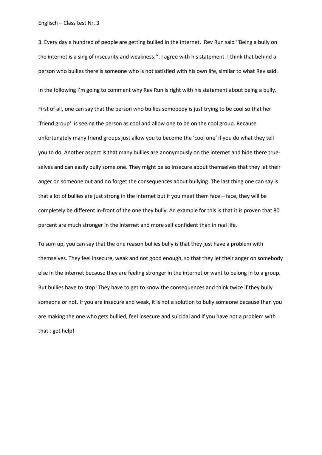 Englisch-Class test Nr. 3
The novel "Looking for Alaska", written by John Green and published in 2005, is about a 16-year-
old boy called Mi