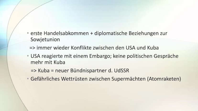 Die Kuba-Krise 1962
Yun-Hee , Geschichte Lk Q2 Yun-Hee
Die Kuba-Krise 1962
- 14. Oktober 1962-28. Oktober 1962
- Höhepunkt des Kalten Kriege