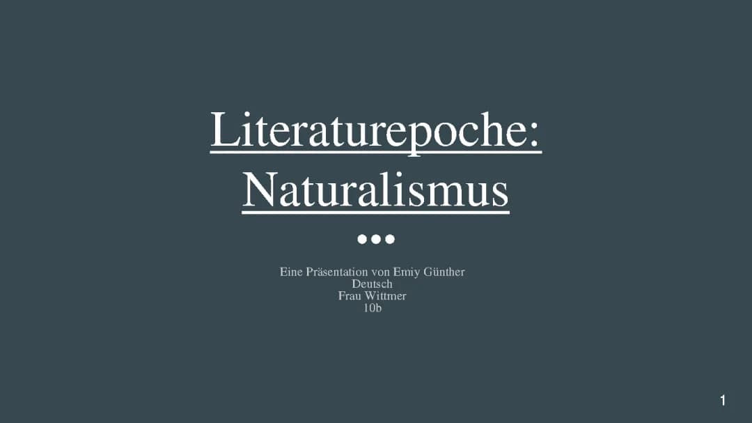 PPP zum Naturalismus 