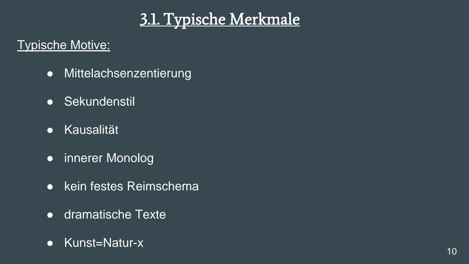 Literaturepoche:
Naturalismus
Eine Präsentation von
Deutsch
Emiy Günther
Frau Wittmer
10b
1 Gliederung
1. Allgemeines zur Epoche
2. Geschich