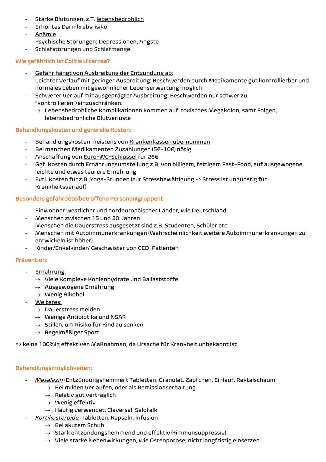 # Colitis Ulcerosa

Definition:

- Chronisch entzündliche Darmerkrankung (CED), unheilbare Autoimmunerkrankung
- Entzündung der Schleimhaut 