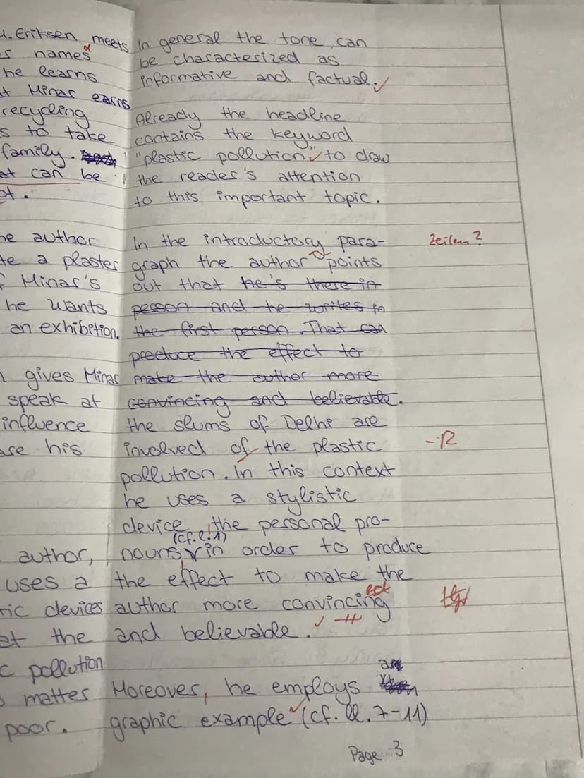 EF GK5 Englisch
Klausur Nr. 4
Task la)
The
"Where does the
plastic pollution go? by
Marcus Eriksen and adapted
from "Contrasts of Rich
10
fr