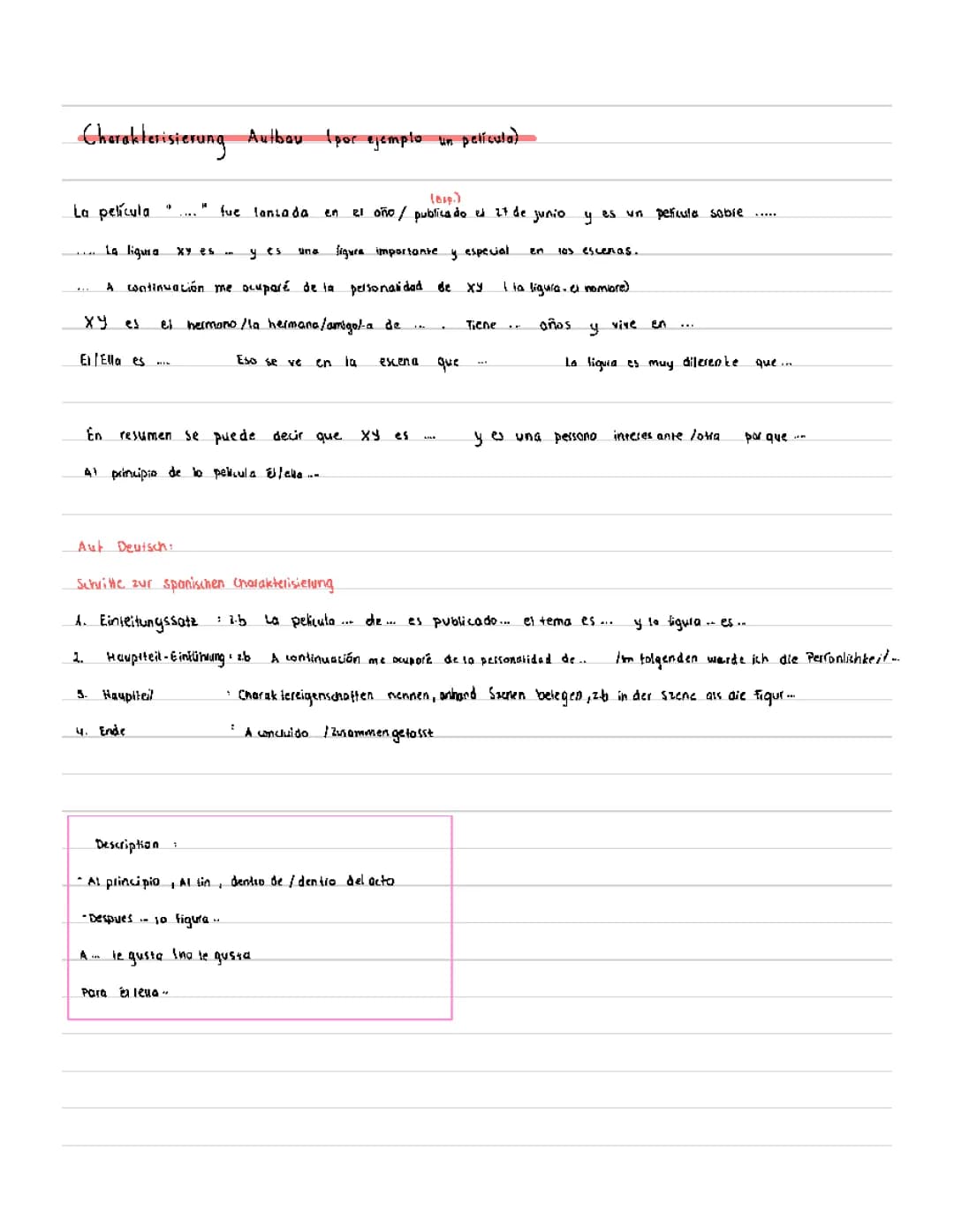 Guía Completa para Hacer una Caracterización en Español