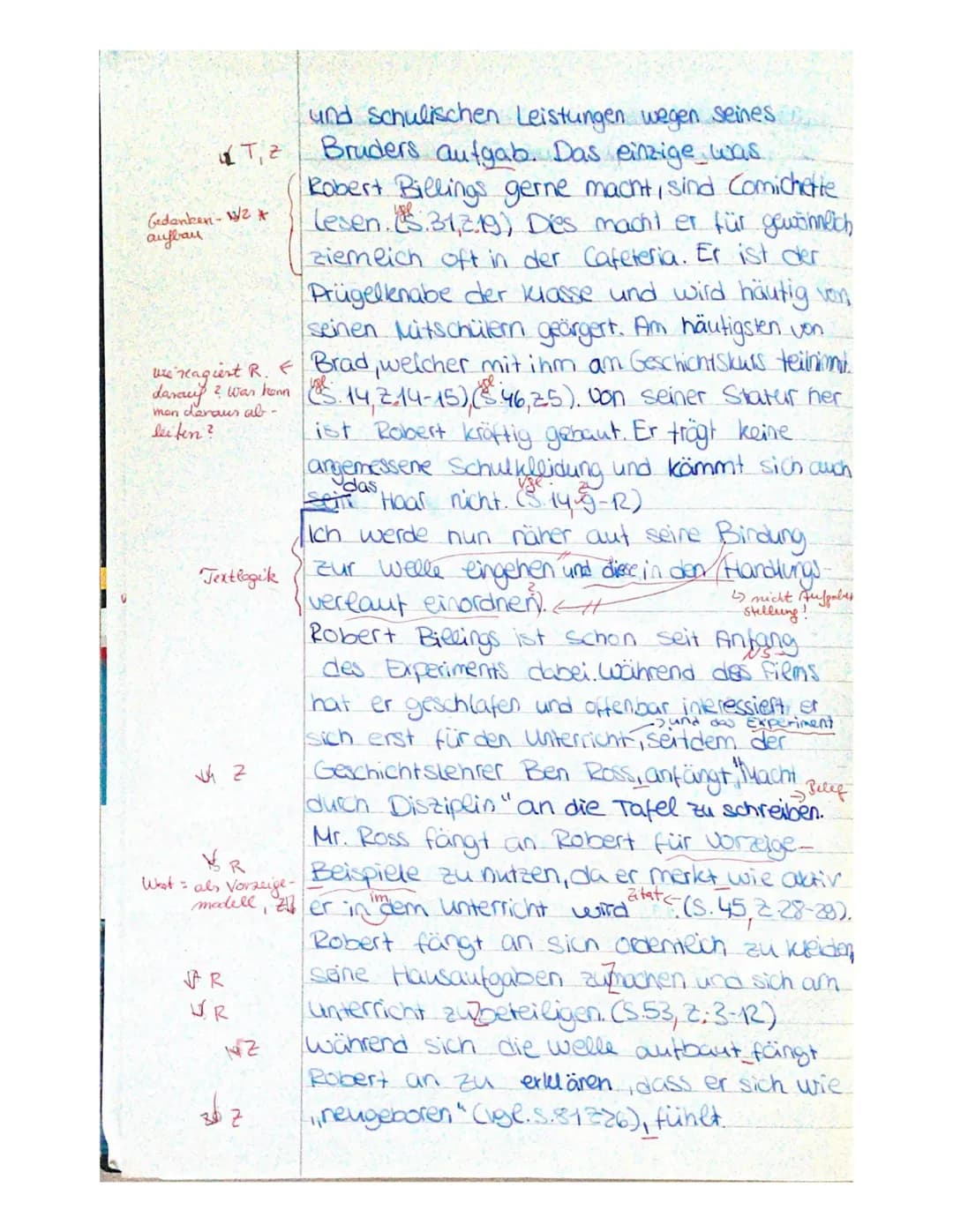 Klassenarbeit Nr.1
Deutsch EK, Jg. 10.
Thema: Inhaltsangabe einer ausgewählten Textstelle und Charakterisierung einer Figur aus
dem Roman "D