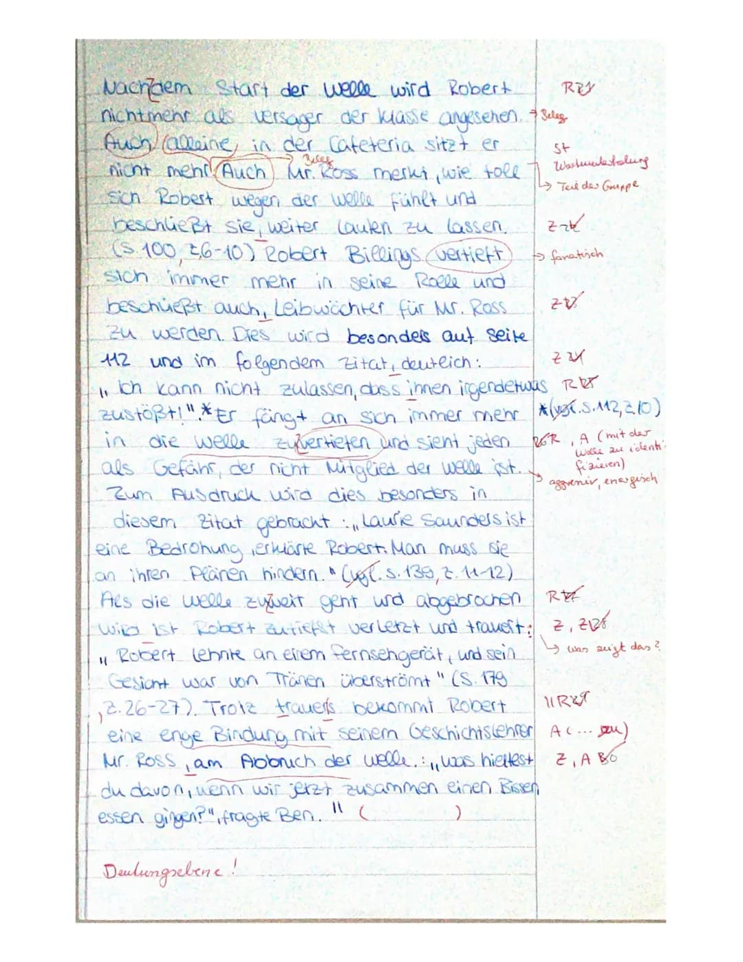 Klassenarbeit Nr.1
Deutsch EK, Jg. 10.
Thema: Inhaltsangabe einer ausgewählten Textstelle und Charakterisierung einer Figur aus
dem Roman "D