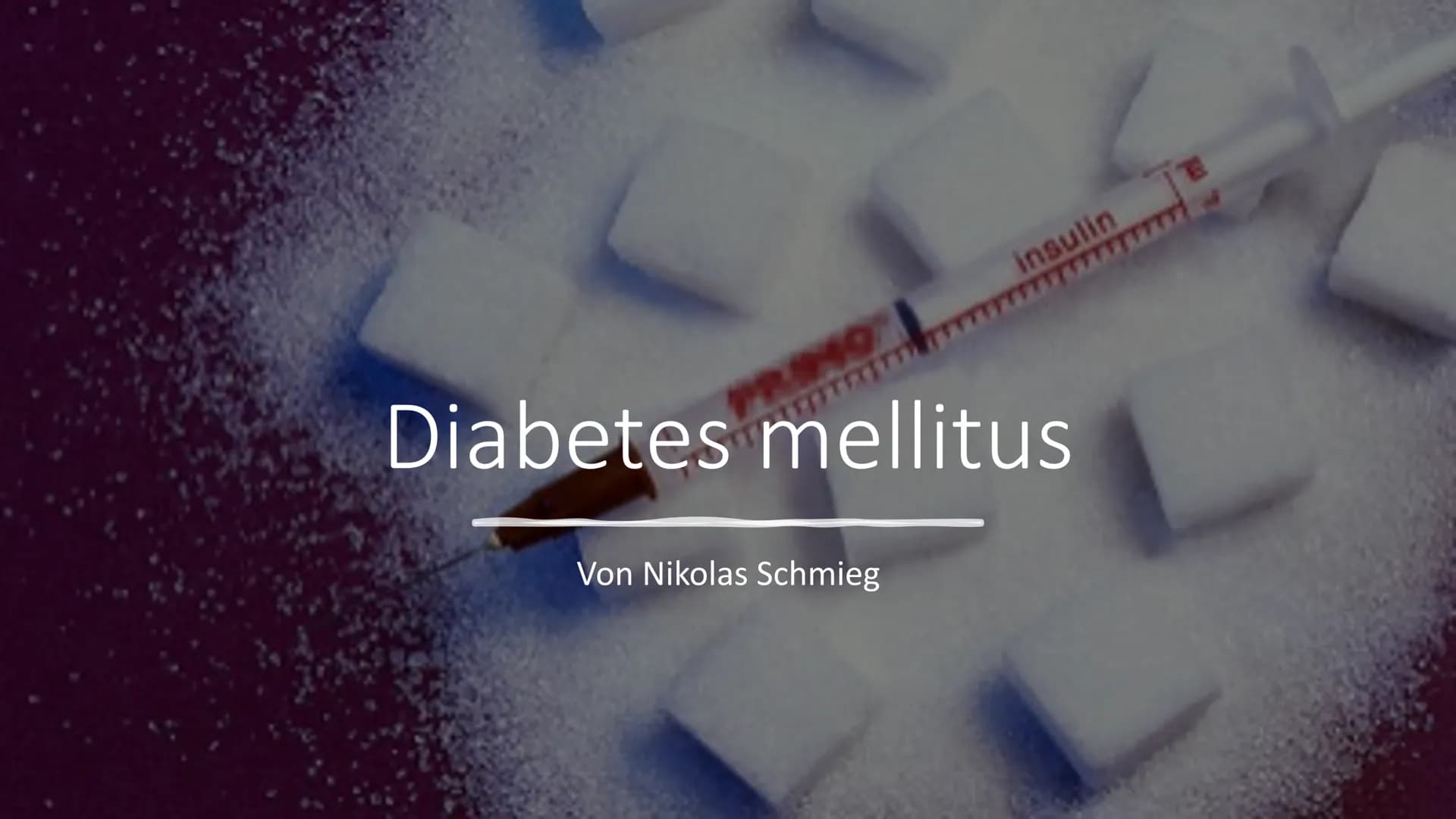  insulin
Diabetes mellitus
Von Nikolas Schmieg
E Was ist Diabetes
mellitus?
• griech. Staßaívelv= durchfließen
lat. mellitus honigsüß
• Haup
