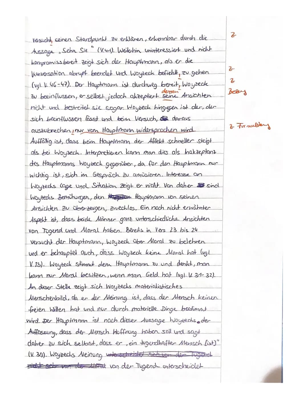 A) Inhaltliche Leistung
Kursarbeit 12/1/ Bewertungsbogen
(Georg Büchner: Woyzeck)
Inhaltliche Leistung Aufgabe 1
sinnvolle Einleitung
Die Sc