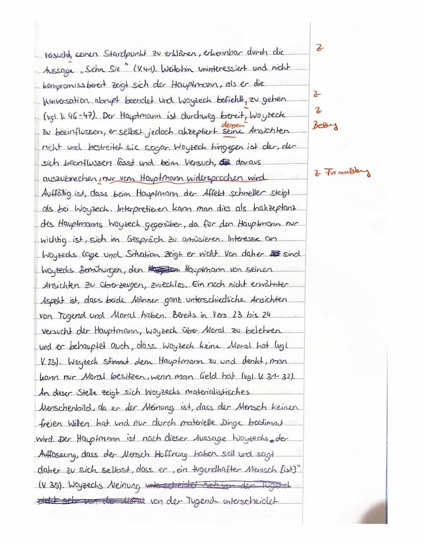 A) Inhaltliche Leistung
Kursarbeit 12/1/ Bewertungsbogen
(Georg Büchner: Woyzeck)
Inhaltliche Leistung Aufgabe 1
sinnvolle Einleitung
Die Sc