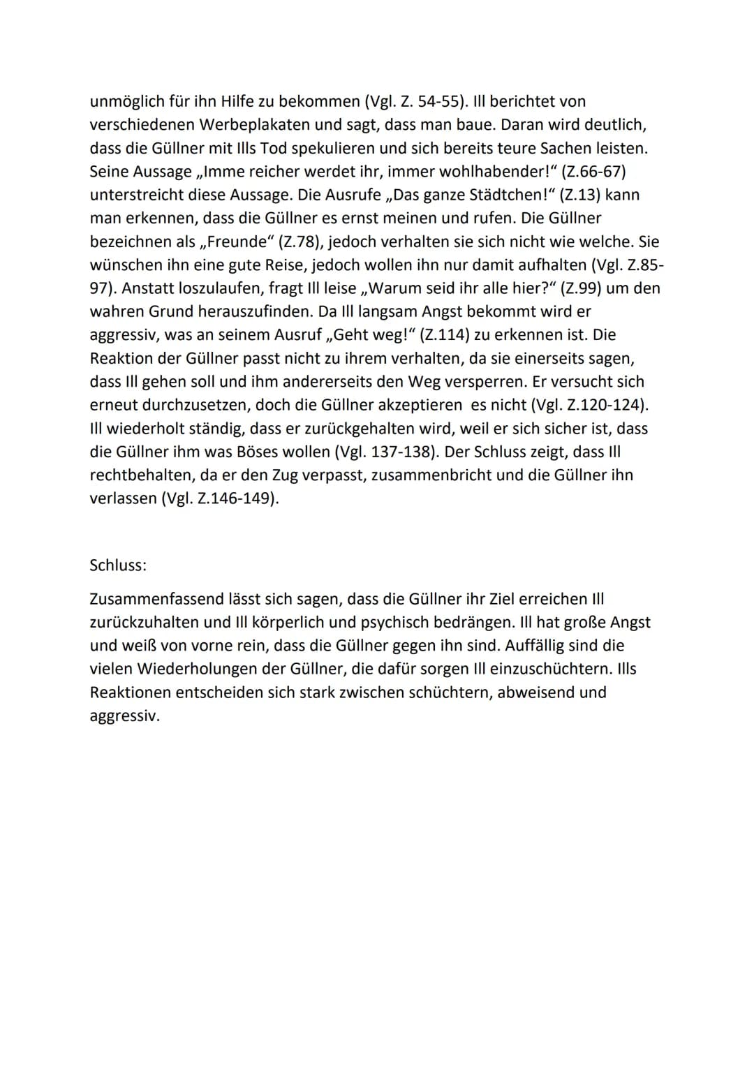 Analyse
Einleitung:
Im Drama ,,Der Besuch der alten Dame" von Friedrich Dürrenmatt aus dem
Jahre 1955, geht es um das verarmte Städtchen Gül