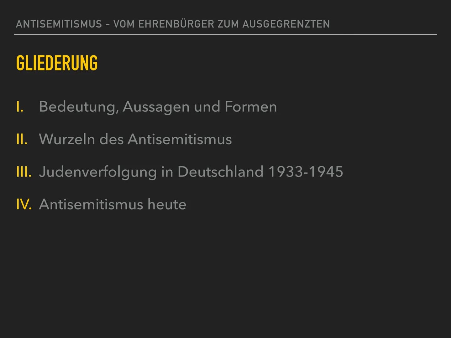 Antisemitismus
THEORO EN
- Rassentheorie
- ökonomische Theorie
- Außenseitertheorie
- Sündenbocktheorie
- Gottesmördertheorie
- Theorie des 