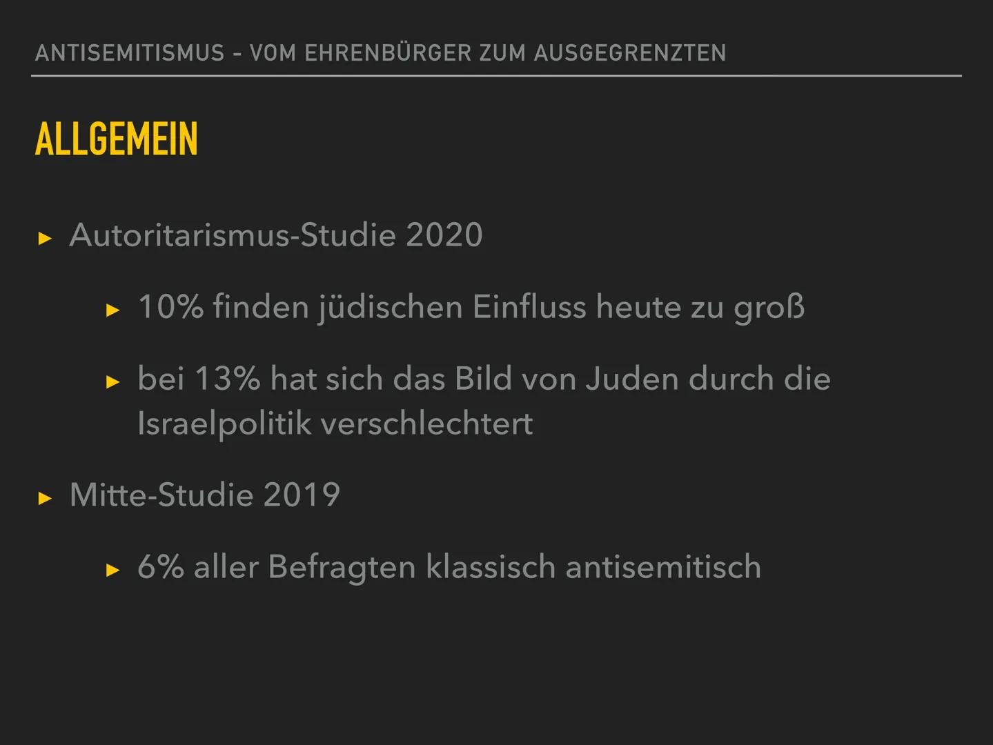 Antisemitismus
THEORO EN
- Rassentheorie
- ökonomische Theorie
- Außenseitertheorie
- Sündenbocktheorie
- Gottesmördertheorie
- Theorie des 