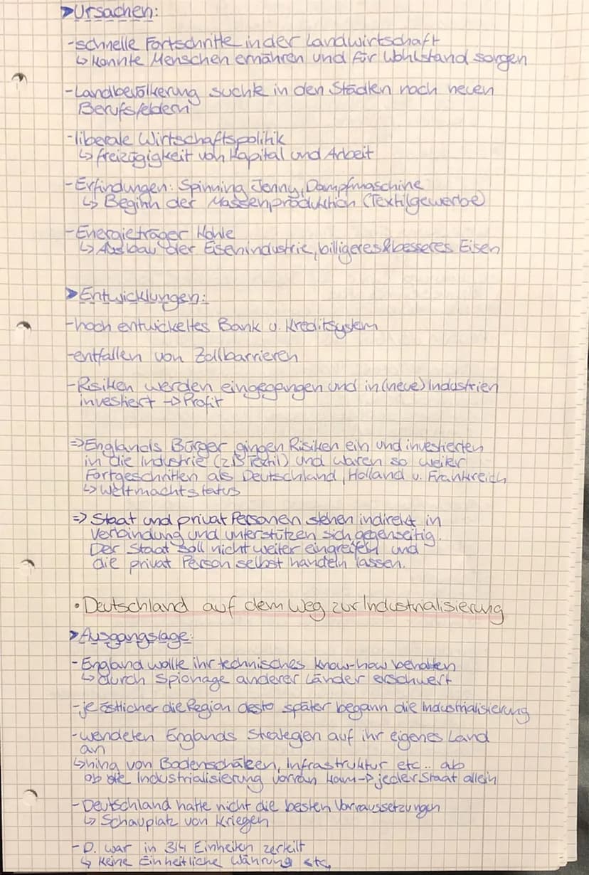 gescht klausur
•Industrielle Revolution allgemein
Phasen:
-Schrittmacherindustrie
→> Baumwollindustrie (leicht industrielle phase) 1760-1840