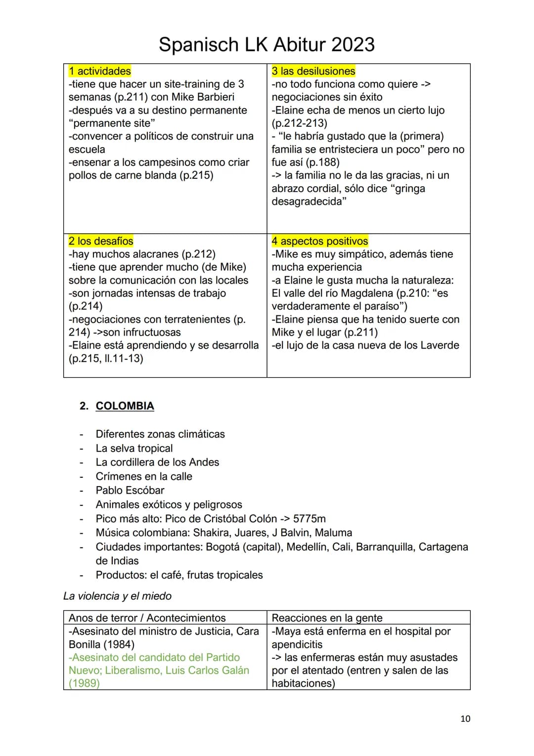 Spanisch LK Abitur 2023
1. El ruido de las cosas al caer - Juan Gabriel Vásquez (BUCH)
Los temas de la novela:
La criminalidad, especialment