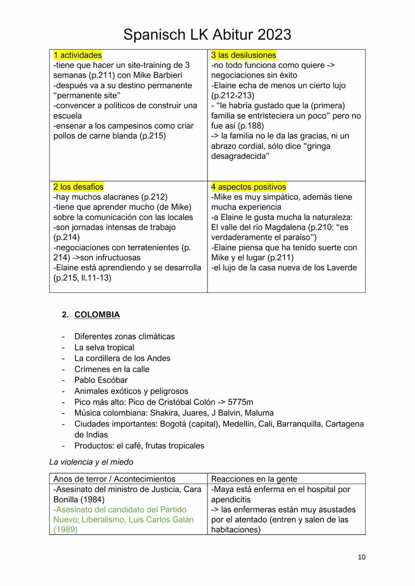 Spanisch LK Abitur 2023
1. El ruido de las cosas al caer - Juan Gabriel Vásquez (BUCH)
Los temas de la novela:
La criminalidad, especialment