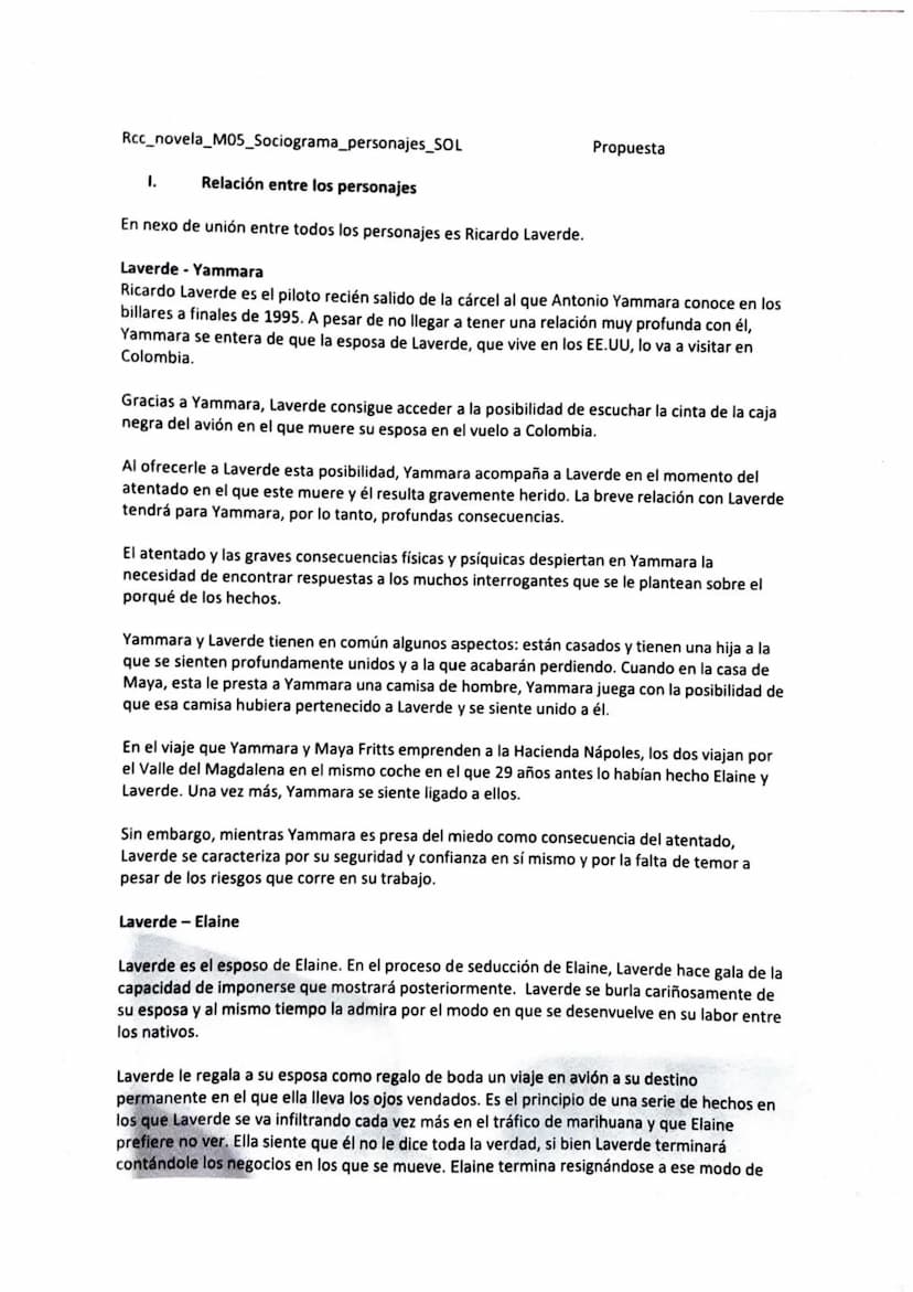 Spanisch LK Abitur 2023
1. El ruido de las cosas al caer - Juan Gabriel Vásquez (BUCH)
Los temas de la novela:
La criminalidad, especialment