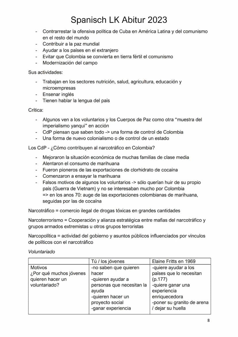 Spanisch LK Abitur 2023
1. El ruido de las cosas al caer - Juan Gabriel Vásquez (BUCH)
Los temas de la novela:
La criminalidad, especialment