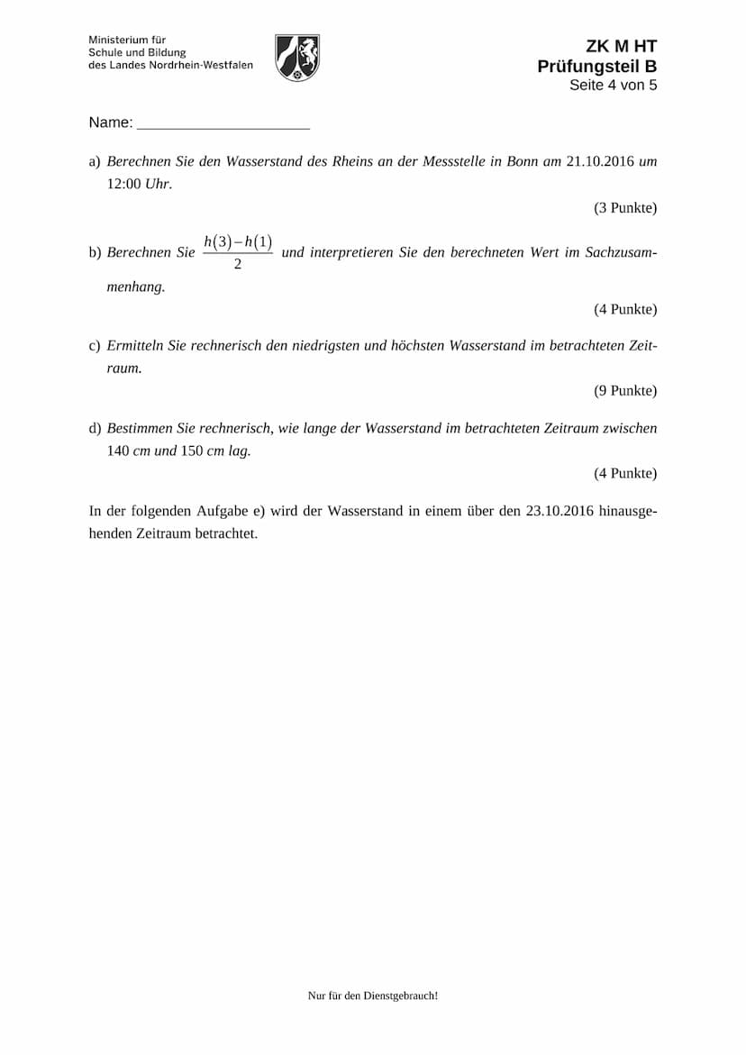 Ministerium für
Schule und Bildung
des Landes Nordrhein-Westfalen
Name:
Zentrale Klausur am Ende der Einführungsphase
2018
Mathematik
Prüfun