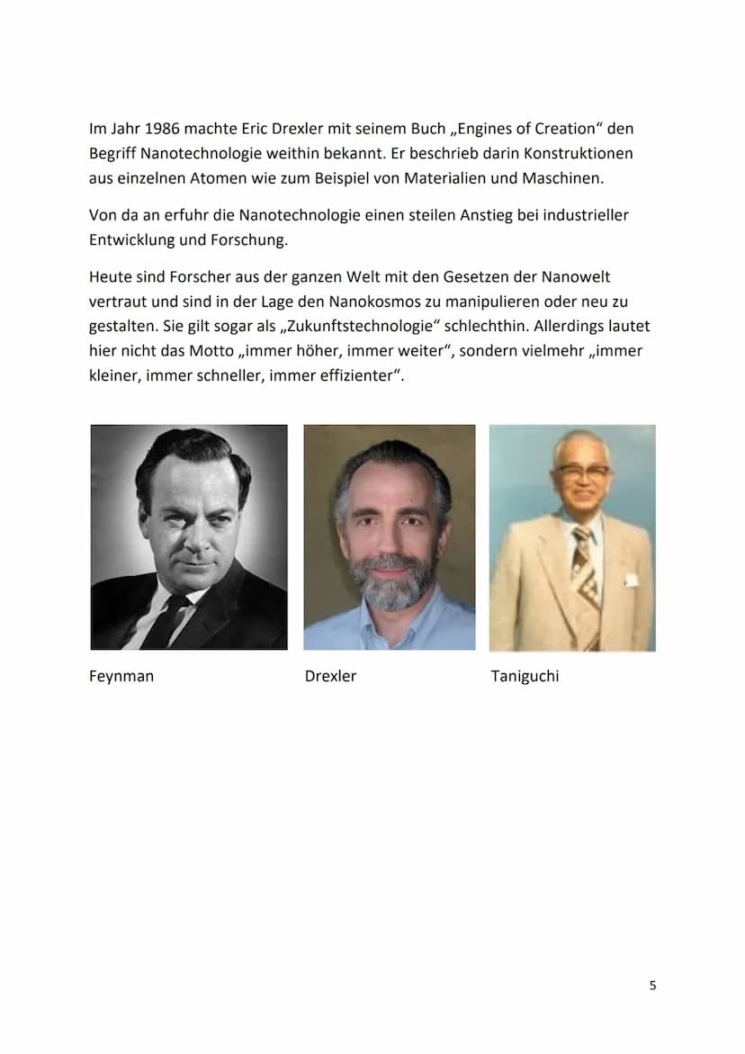 Nanotechnologie
Dokumentation
1 Inhaltsverzeichnis
Nanotechnologie
Definition...........
Die Geschichte der Nanotechnologie.
Der Lotuseffekt