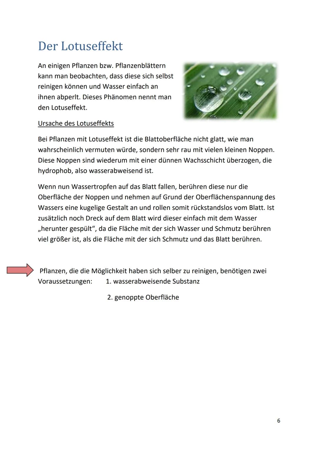 Nanotechnologie
Dokumentation
1 Inhaltsverzeichnis
Nanotechnologie
Definition...........
Die Geschichte der Nanotechnologie.
Der Lotuseffekt