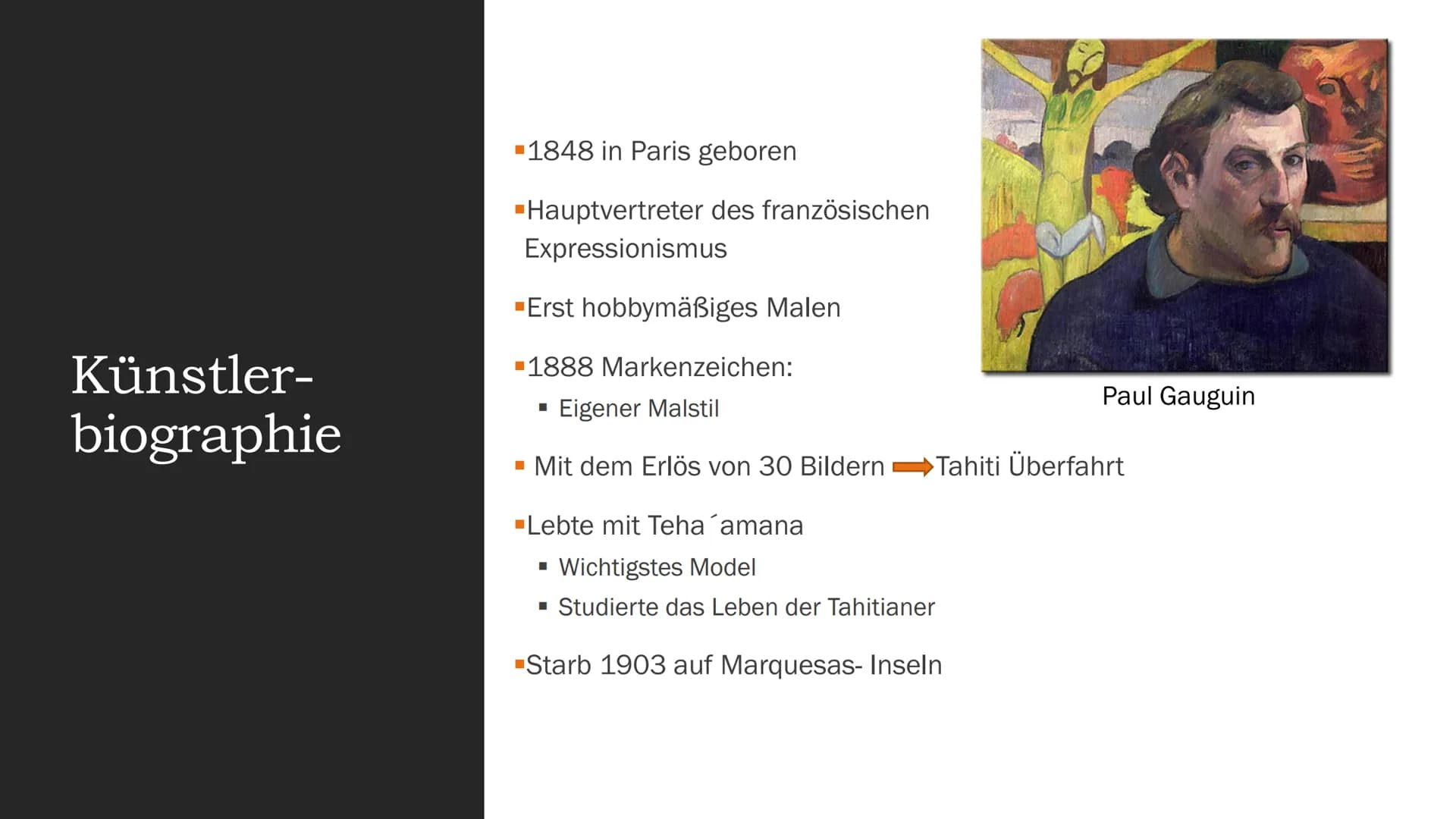 Clarissa Schemmel
1KU2
27.09.2020
Kunst
Paul Gauguin
Paul Gauguin
1.Künstlerbiographie
■ geboren 7. Juni 1848 in Paris geboren
mit 17 Jahren