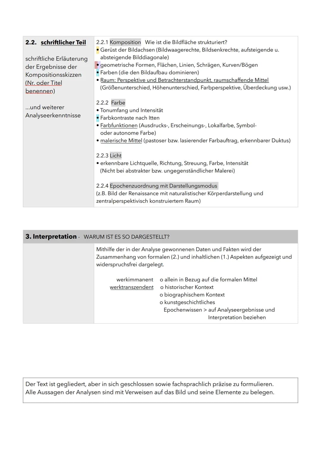 Bildanalyse + Kompositionsskitte
•Struktur + Fachbegriffe
kompositionsskitten
· kunstgeschichtlichen Merkmale der werkel künstler (Schicksal