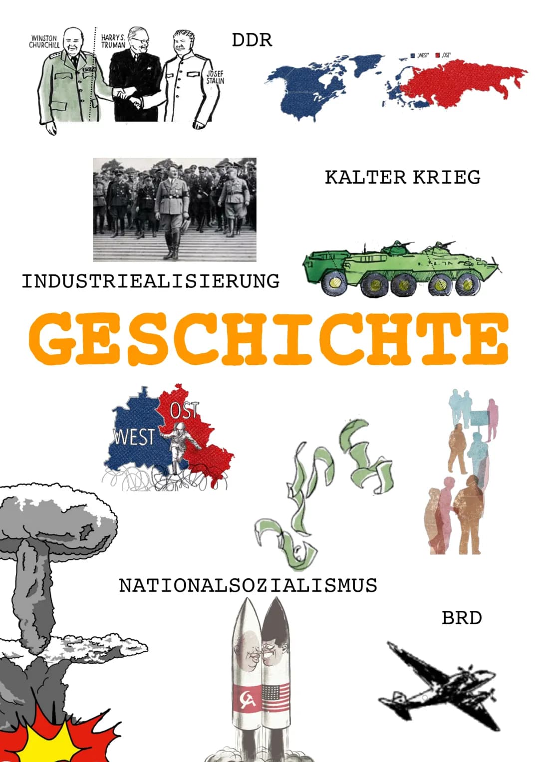 WINSTON
CHURCHILL
HARRYS.
TRUMAN
JOSEF
STALIN
WEST
DDR
OST
INDUSTRIEALISIERUNG 60 GO
GESCHICHTE
嗚
WEST OST
KALTER KRIEG
NATIONALSOZIALISMUS
