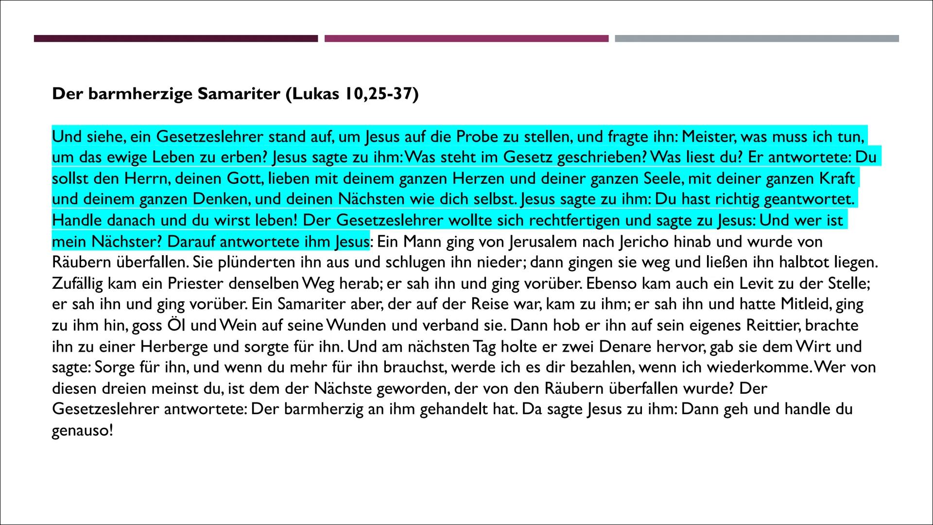 x²
PARABEL & GLEICHNIS
Gleichnisse
Der Glaube an die Wahrheit
Abenteuer der Bibel (24) Parabel: Epische Kurzform, in denen am Beispiel eines