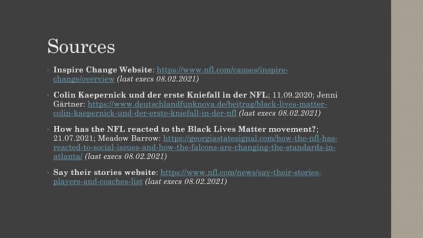 The NFL
and BLM
HI!!!
NFL
BLACK
LIVES
MATTER! Structure
The connection between the NFL and BLM
The Colin Kaepernick story
Approaches by play