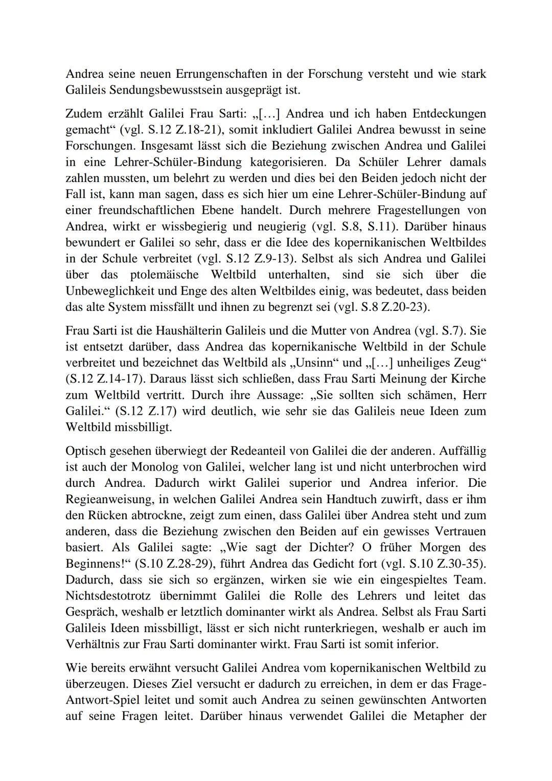Datum: 07.11.2021

Szenenanalyse: „Leben des Galilei" Bertolt Brecht (S.7 - S.12 Z.28)

Der Textauszug ist ein Drama, welches den Titel „Leb
