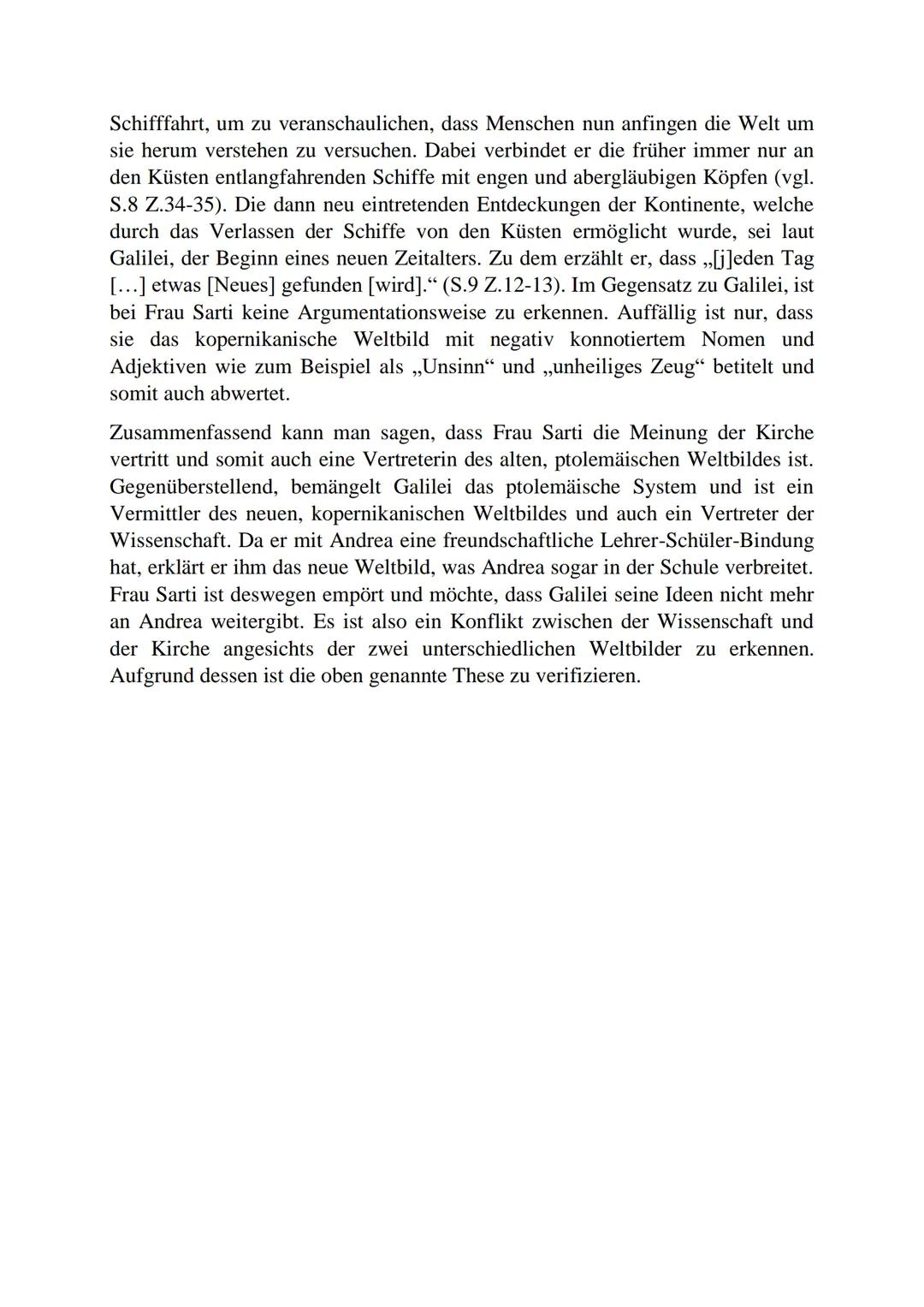 Datum: 07.11.2021

Szenenanalyse: „Leben des Galilei" Bertolt Brecht (S.7 - S.12 Z.28)

Der Textauszug ist ein Drama, welches den Titel „Leb
