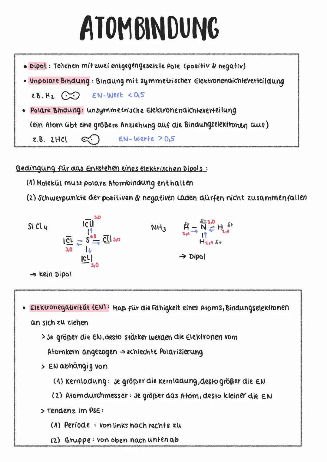 Was ist ein elektrischer Dipol? Entdecke Elektronegativität und Wasserstoffbrücken!