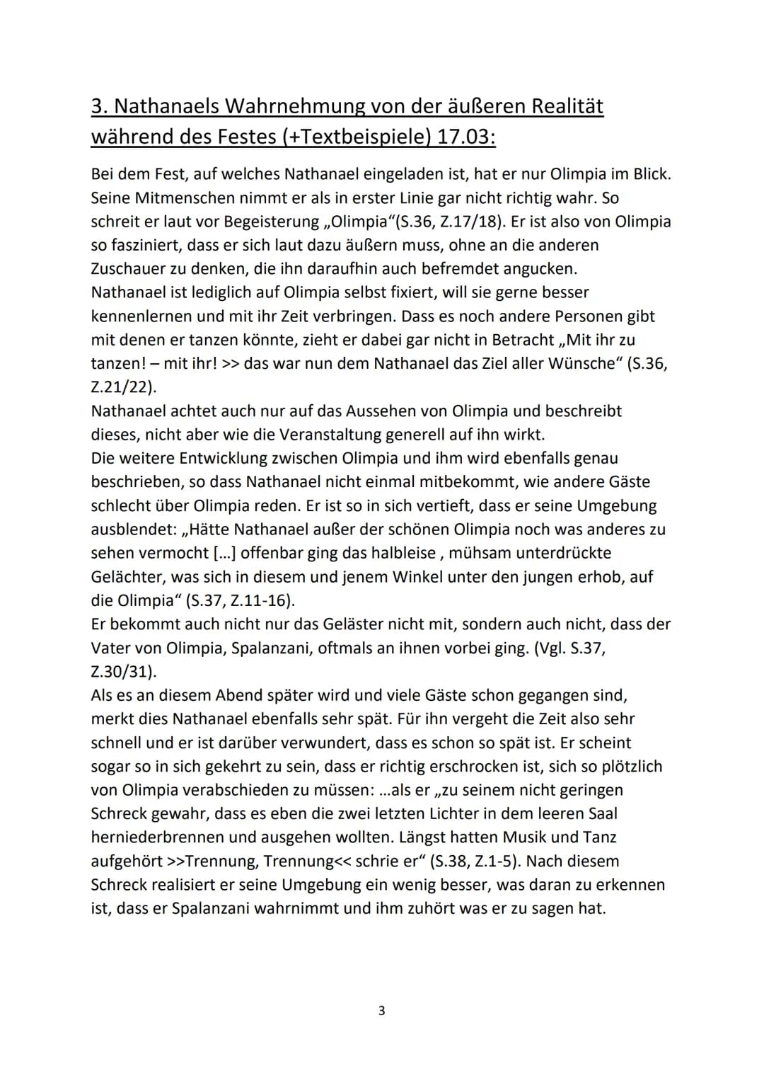 1.Das Verhaltensrepertoire Olimpias (Buch Seite 35, Zeile 24
bis Seite 38, Zeile 28) Aljosha 16.03.2020:
Nathanael lernt Olimpia auf einem F