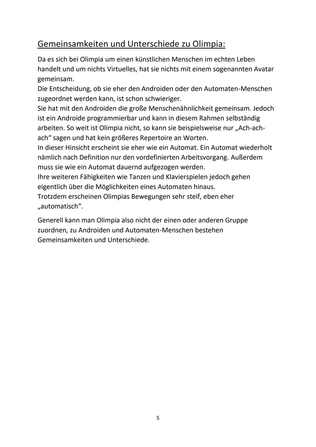 1.Das Verhaltensrepertoire Olimpias (Buch Seite 35, Zeile 24
bis Seite 38, Zeile 28) Aljosha 16.03.2020:
Nathanael lernt Olimpia auf einem F