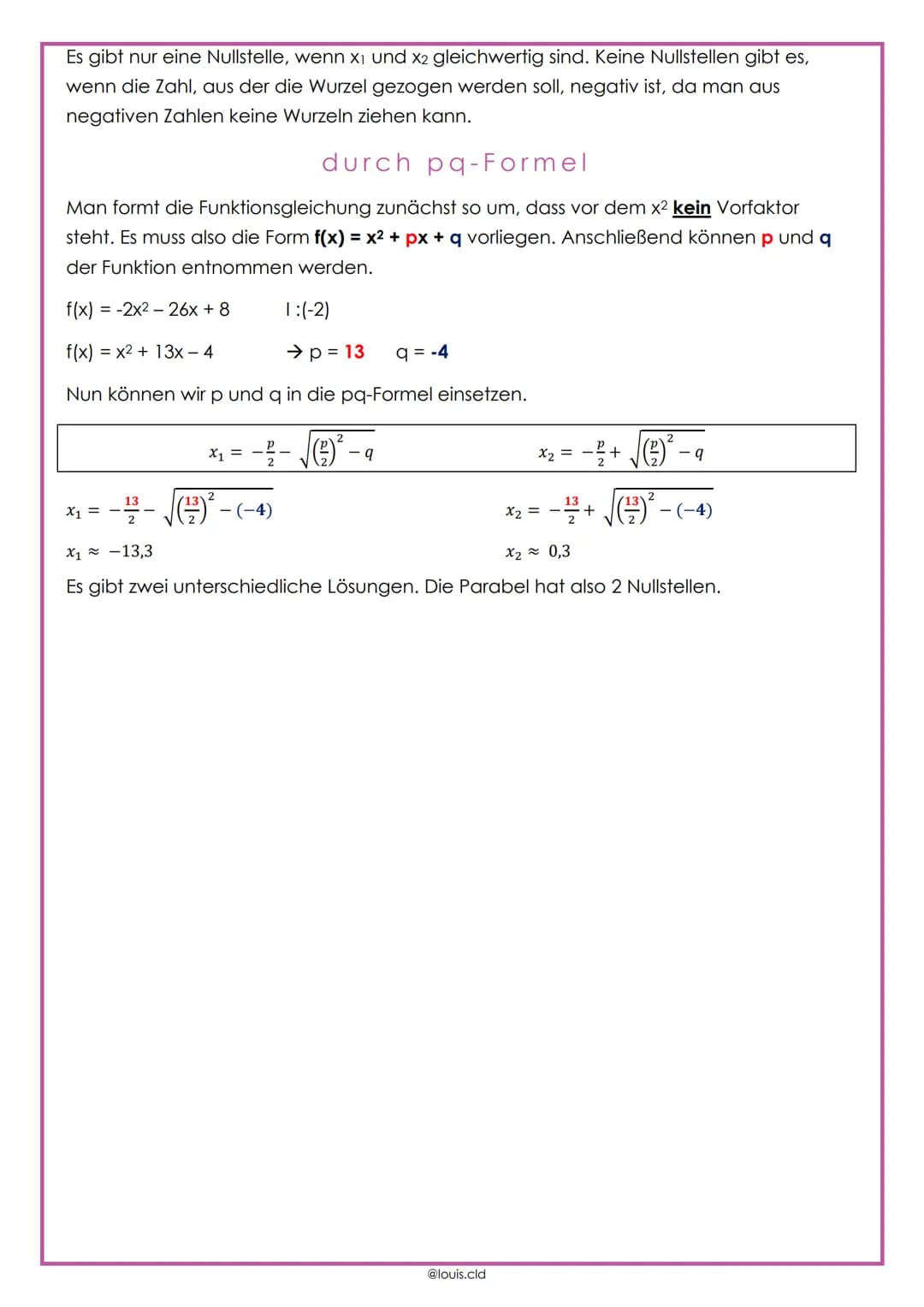 QUADRATISCHE FUNKTIONEN
C<1 →
Die einfachste quadratische Funktion hat die Funktionsgleichung f(x) = x². Ihr
Scheitelpunkt ist S(010). Ihr G