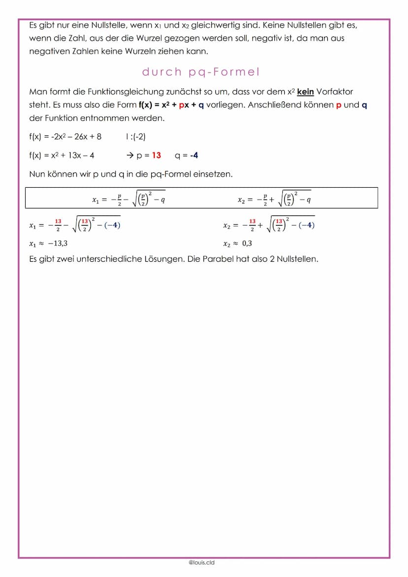 QUADRATISCHE FUNKTIONEN
C<1 →
Die einfachste quadratische Funktion hat die Funktionsgleichung f(x) = x². Ihr
Scheitelpunkt ist S(010). Ihr G