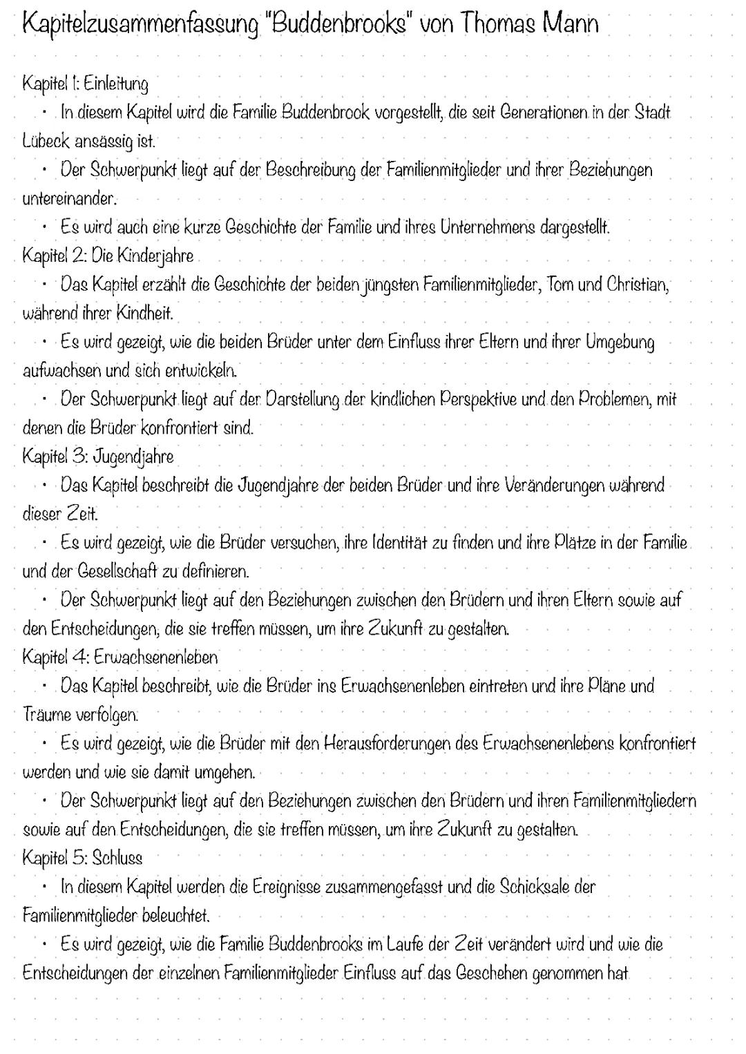 Thomas Mann: "Buddenbrooks"