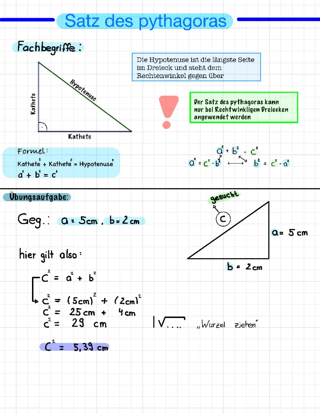 Satz des Pythagoras