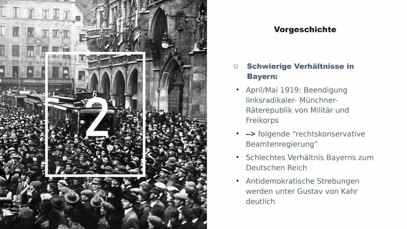 Der Hitlerputsch HOLD
PR
m
6
Sendling
Gliederung
1. Allgemeines
2. Vorgeschichte
3. Verlauf des Putsches
4. Folgen und Bedeutung
5. Quelle A