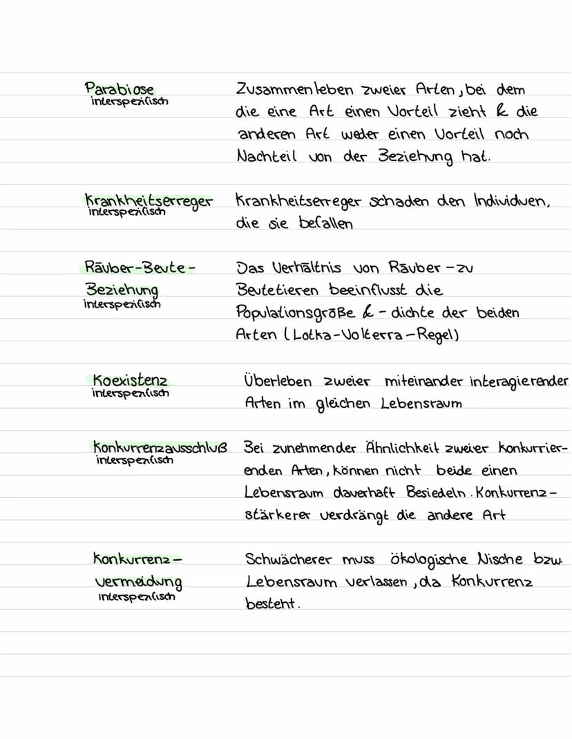 OKOLOGIE BIOTISCHE FAKTOREN
-Wechselbedingungen, Beziehungen & Interaktionen von
Lebewesen in einem Ökosystem
- Intra spezifisch: tritt inne
