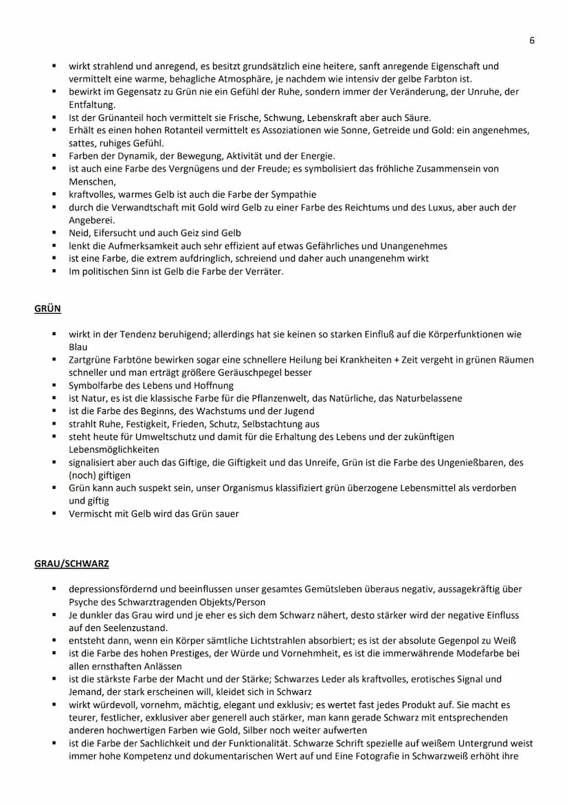 Inhaltsverzeichnis
Adjektive für Beschreibungen/Erster Eindruck.
Farbenpsychologie (Kurzfassung).
Farbenpsychologie (ausführlich)
Formenlehr
