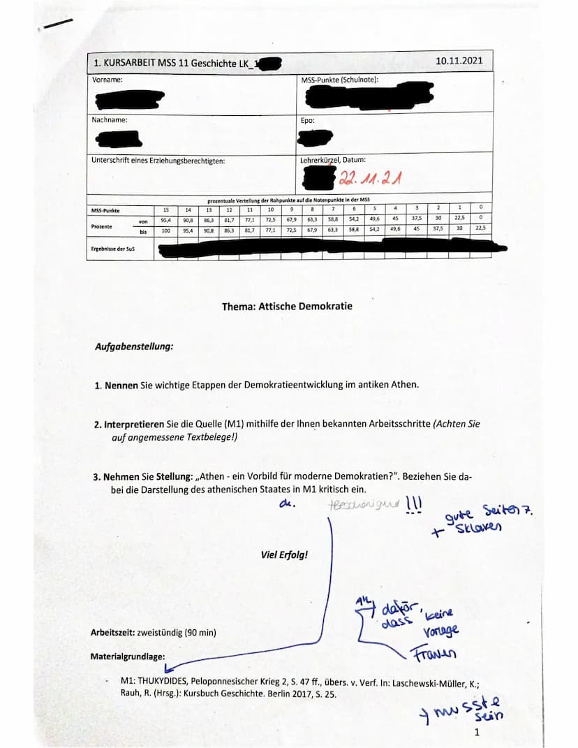Grundwissen:
Polis (Plural: Poleis) S. Jh. v.Chr. : 250 selbstständige
Die Griechen bezeichneten ihren Stadt staat als Polis
landwirtschaftl